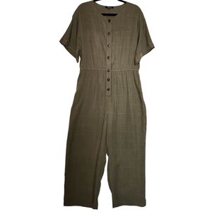 Madewell Olive Green Lyocell Jumpsuit XL (NO WAIST TIE!)